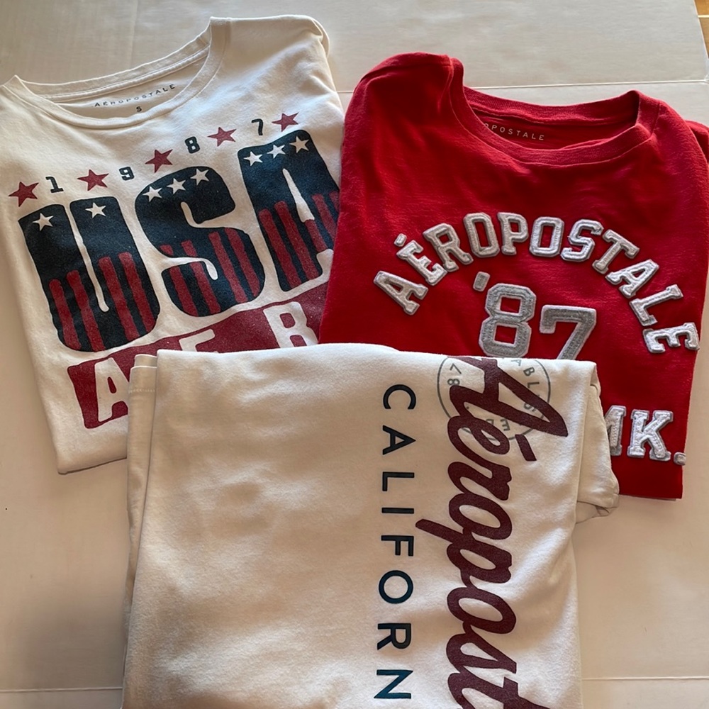 Set of Mens Adult Small Aeropostale tshirts